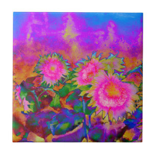 Roze schilderij van abstracte waterverf tegeltje