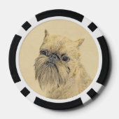 Roze schilderijen in Brussel - Oorspronkelijke hon Poker Chips (Achterkant)