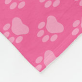 Roze schilderprintpatroon met monogram en naam fleece deken (Hoek)