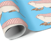 Roze schildklier cartoon cadeaupapier (Rol Hoek)