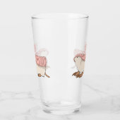 Roze schildklier cartoon glas (Links)