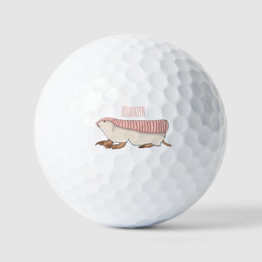 Roze schildklier cartoon golfballen (Voorkant)