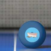 Roze schildklier cartoon pingpongbal (Net)