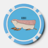Roze schildklier cartoon poker chips (Achterkant)