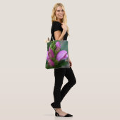 Roze Schildkpadbloem Tote Bag (Op model)