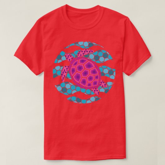 Roze schildpad illustratie t-shirt (Design voorkant)