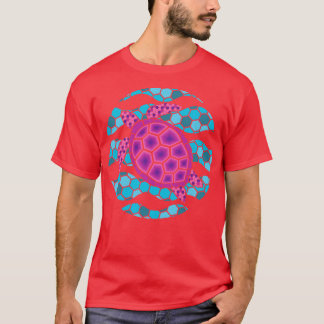 Roze schildpad illustratie t-shirt