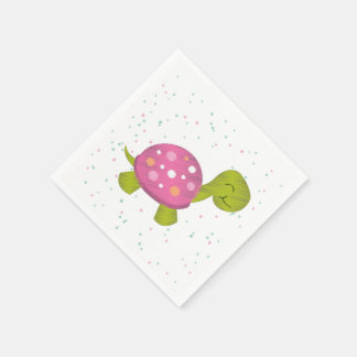 Roze Schildpad Party Servet