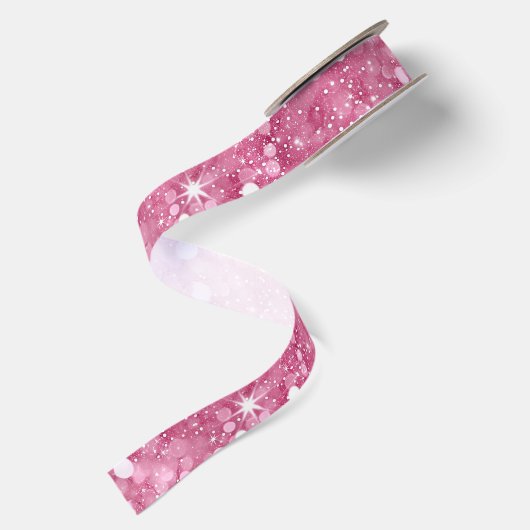 Roze schittering satijnen lint (Achterkant)