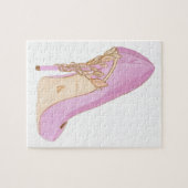 Roze schoen legpuzzel (Horizontaal)