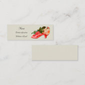  roze schoen mini visitekaartje (Voorkant / Achterkant)