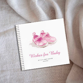 Roze Schoenen Baby shower Wensen voor Baby Notitieboek