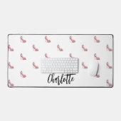 Roze schoenen witte glamoureuze naam bureaumat (Keyboard & Muis)