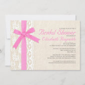 Roze schoenspanner & lichte bridale uitnodigingen (Voorkant)