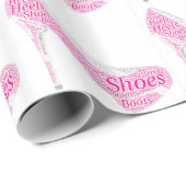 Roze schoepen koppen cadeaupapier voor cadeautjes (Rol Hoek)