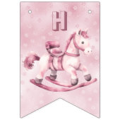Roze schommelend paard Bunting vlag Vlaggetjes (Tweede vlag)