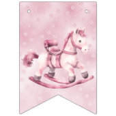 Roze schommelend paard Bunting vlag Vlaggetjes (Eerste vlag)