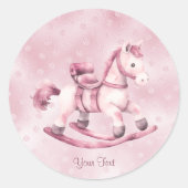 Roze schommelpaard Sticker (Voorkant)