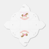 Roze schommelpaard verjaardag bedankdoosjes (Uitgevouwen)