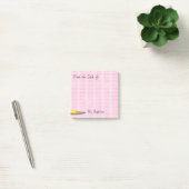 Roze schoolgumpers Naam 3x3 toevoegen Post-it® Notes (Kantoor)