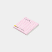 Roze schoolgumpers Naam 3x3 toevoegen Post-it® Notes (Schuin)