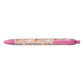 Roze schoolpen voor kinderen zwarte inkt pen (Achterkant)