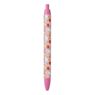 Roze schoolpen voor kinderen zwarte inkt pen