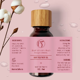 Roze Schoonheid 1 OZ/30ml Fles Waterdicht Label