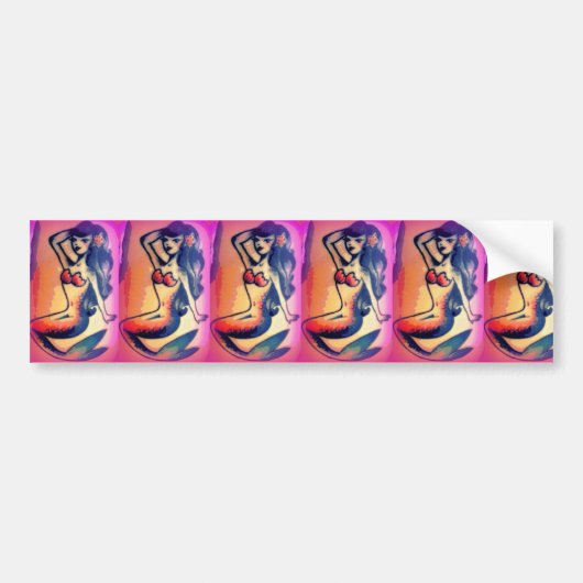 roze schoonheid bumpersticker (Voorkant)