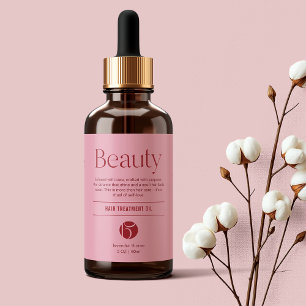 Roze Schoonheid Fles Productlabel Etiket