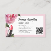 Roze schoonheid make-up artist visitekaartje (Achterkant)