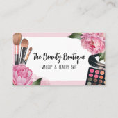 Roze schoonheid make-up artist visitekaartje (Voorkant)