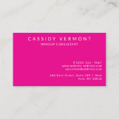 Roze Schoonheid Make-up Hair Consultant Visitekaartje (Achterkant)