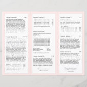 Roze schoonheid Meisje Spa Salon TriFold Brochure (Achterkant)