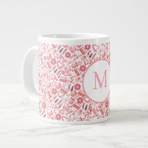 Roze schoonheid & naadloos Make-uppatroon Meisjesa