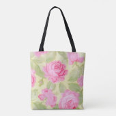 Roze schoonheid over de Canvas tas van de Druk (Achterkant)
