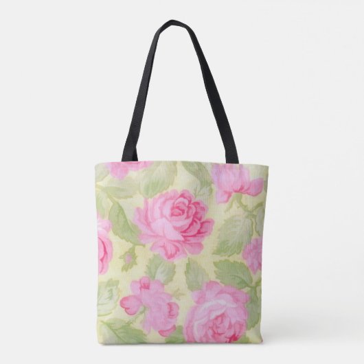 Roze schoonheid over de Canvas tas van de Druk (Achterkant)