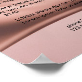 Roze Schoonheidssalon Prijslijst Poster (Hoek)