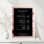 Roze Schoonheidssalon Prijslijst  Poster