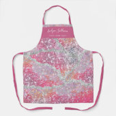 Roze schoonheidsspecialist schort (Voorkant)