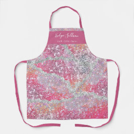 Roze schoonheidsspecialist schort