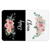 Roze schoonmaakmachine voor Floral/vuile wasmachin Magneet (Horizontaal)