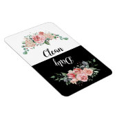 Roze schoonmaakmachine voor Floral/vuile wasmachin Magneet (Rechterzijde)