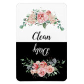 Roze schoonmaakmachine voor Floral/vuile wasmachin Magneet (Verticaal)