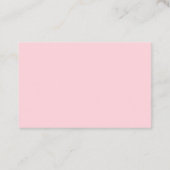 Roze schoonmaakservice voor Floral Cartoon Maid Ho Visitekaartje (Achterkant)