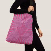  roze schoppen ontwerpkunst crossbody tas (Dichtbij)