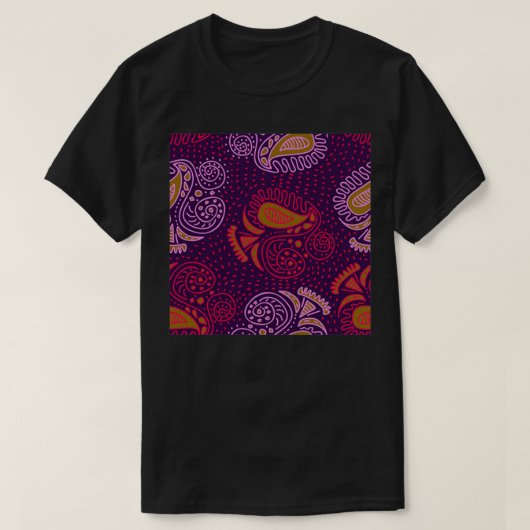 Roze schoppenmotieven Afrikaanse afdruk T-shirt (Design voorkant)