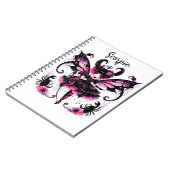 Roze Schorpioen Astrologie Zodiac Teken Schorpioen Notitieboek (Linkerzijde)