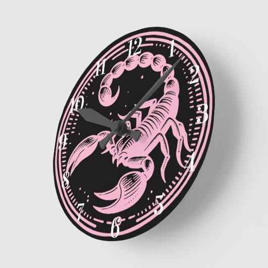 Roze Schorpioen Astrologie Zodiac Teken Schorpioen Ronde Klok (Hoek)