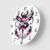 Roze Schorpioen Astrologie Zodiac Teken Schorpioen Ronde Klok (Hoek)
